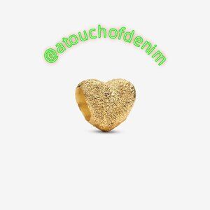 Pandora Textured Heart Mini Charm